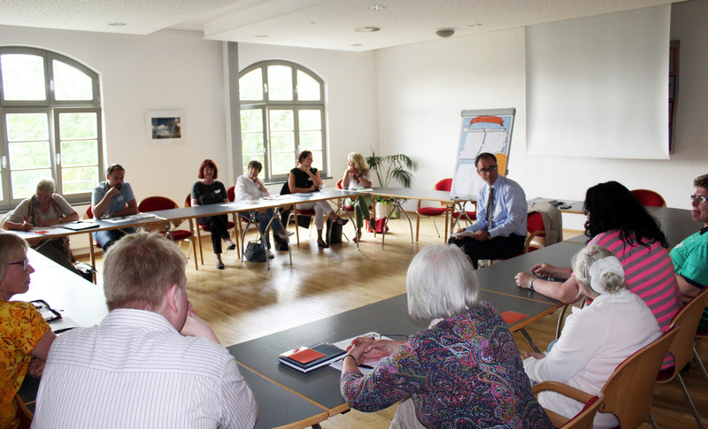 Arbeitsgruppe beim Inklusionstag im Ministerium (Foto Ute Albersmann)